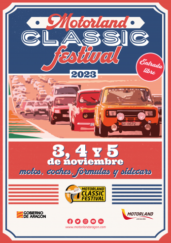 Motorland Classic Festival 2023_Motos, Coches, Fórmulas y SideCar 3, 4 y 5 de noviembre 