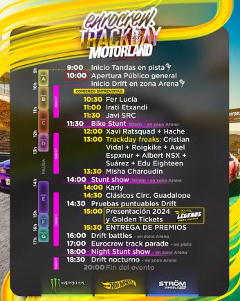 Horario EuroCrew en Motorland Aragón 3 de febrero de 2024